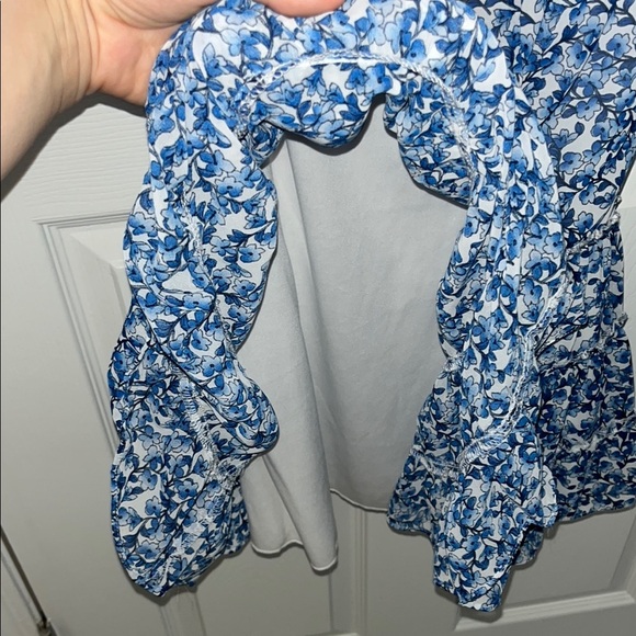 B Darlin Blue and White Floral Ruffled Mini Dress NWOT - Picture 6 of 9